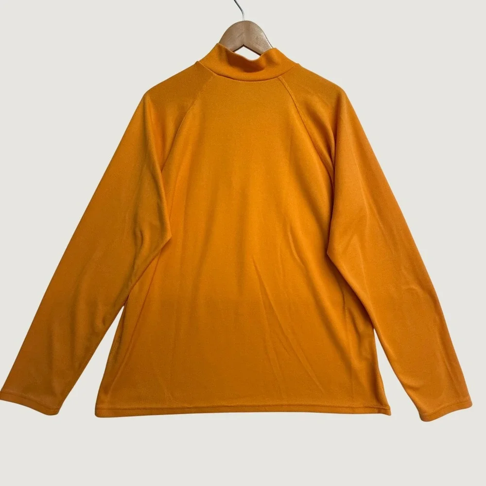 Vintage The North Face Polartec Pullover Men L Orange 1/4 Zip Made USA